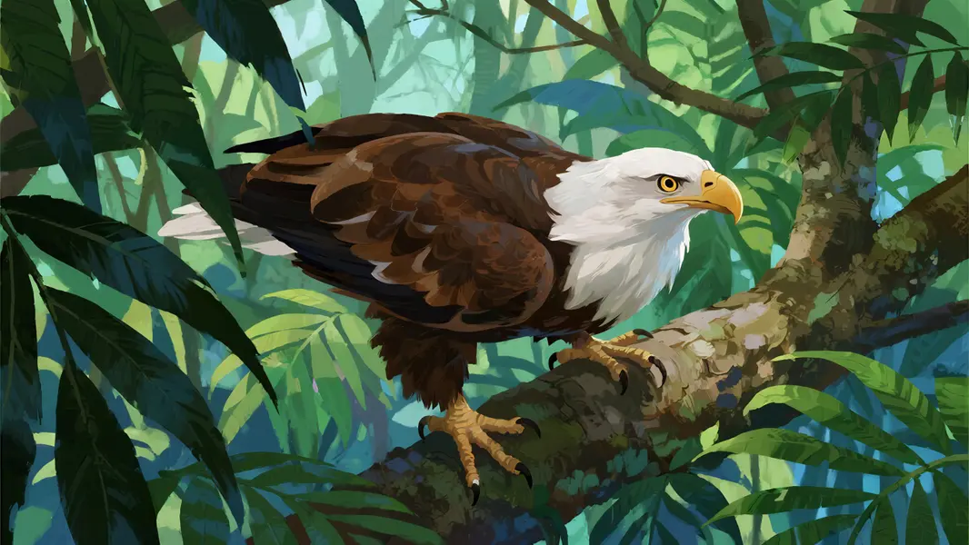 Eagle in Jungle — 200-piece jigsaw puzzle