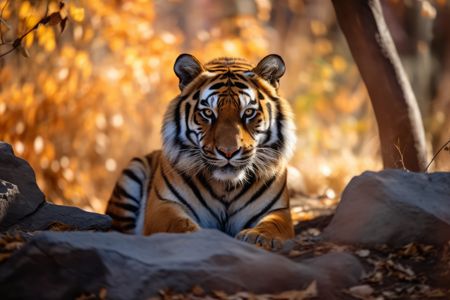 Majestic Tiger Gaze — 150-piece jigsaw puzzle