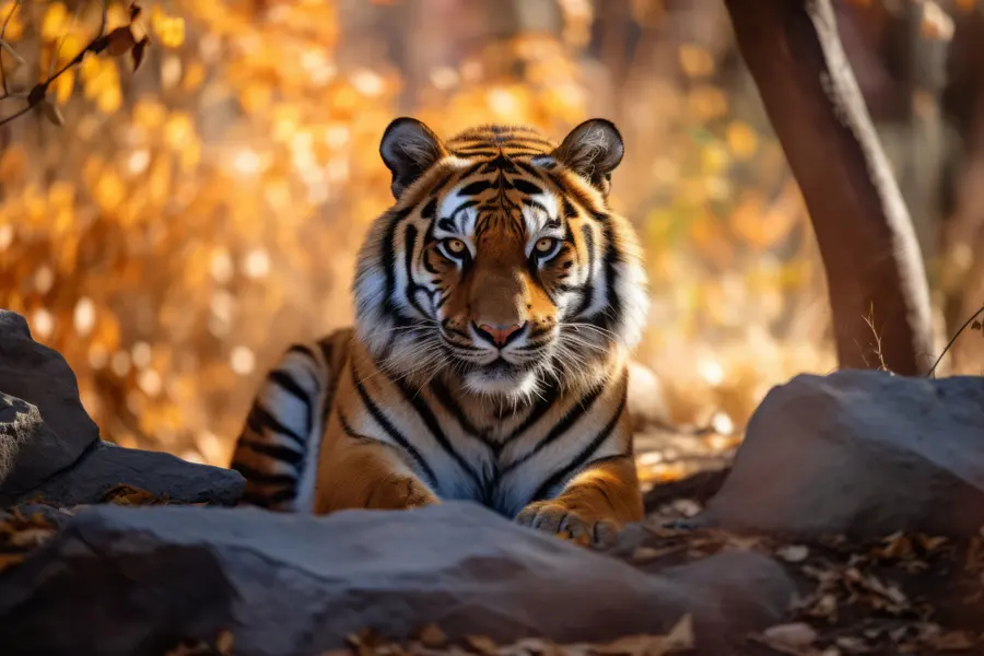 Majestic Tiger Gaze — 150-piece jigsaw puzzle