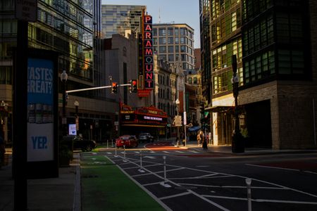 Sunlit Urban Street — 100-piece jigsaw puzzle