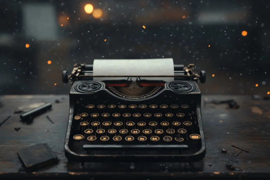 Vintage Typewriter Scene — 64-piece jigsaw puzzle