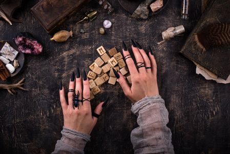 Mystical Rune Casting — 100-piece jigsaw puzzle