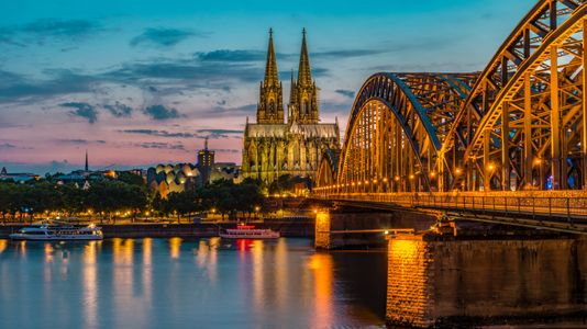 Twilight Over Cologne — 100-piece jigsaw puzzle