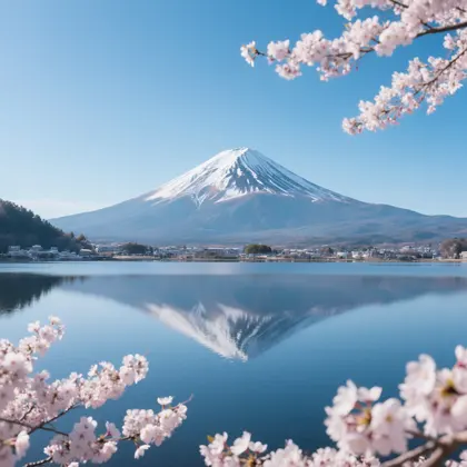 Cherry Blossoms by Mt. Fuji — 150-piece jigsaw puzzle
