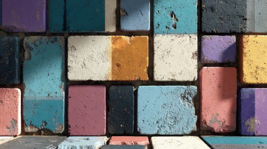 Colorful Brick Pattern — 100-piece jigsaw puzzle