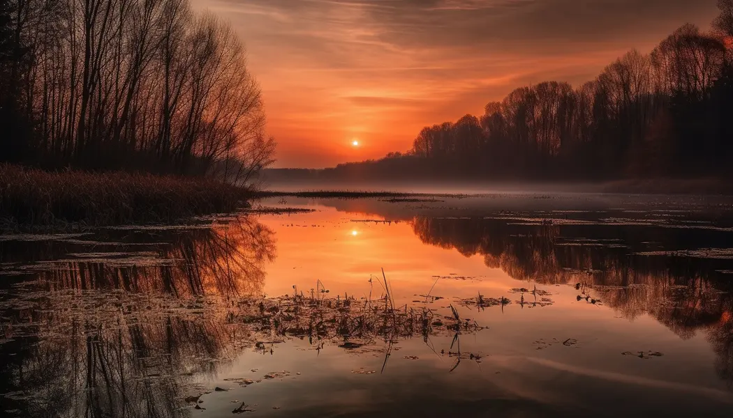 Serene Sunset Reflection — 200-piece jigsaw puzzle