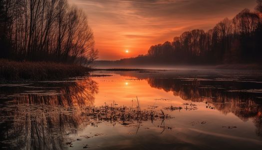 Serene Sunset Reflection — 200-piece jigsaw puzzle