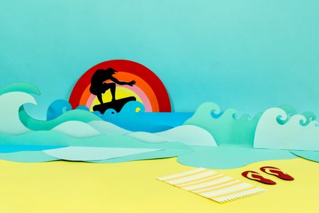 Surfer's Sunset — 100-piece jigsaw puzzle