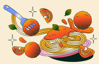 Whimsical Pasta Delight — 100-piece jigsaw puzzle