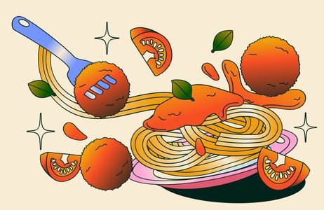 Whimsical Pasta Delight — 100-piece jigsaw puzzle