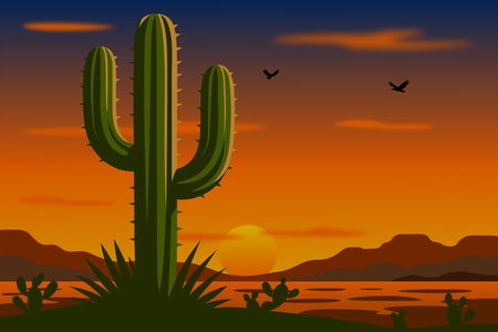 Desert Sunset Silhouette — 100-piece jigsaw puzzle