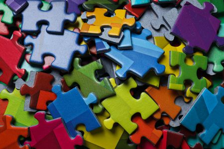 Colorful Puzzle Chaos — 100-piece jigsaw puzzle