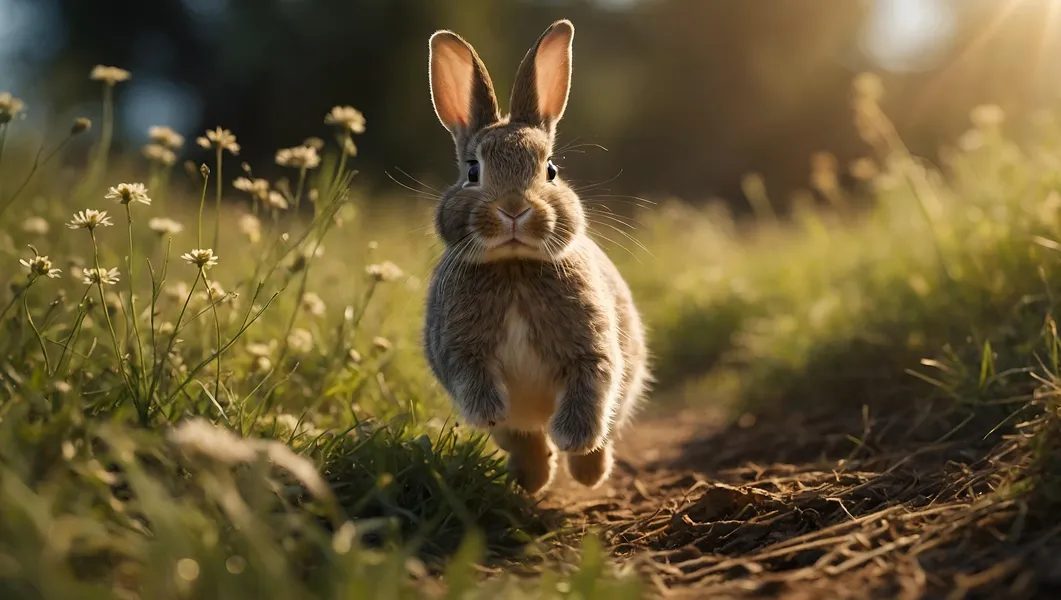 Bounding Bunny Bliss — 200-piece jigsaw puzzle