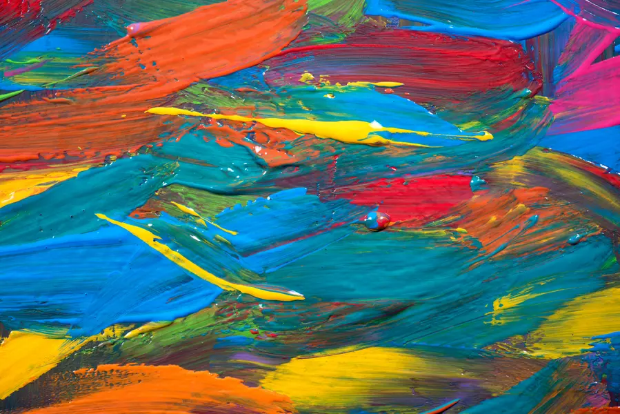 Vibrant Color Chaos — 64-piece jigsaw puzzle
