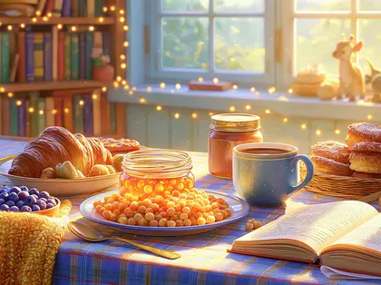 Cozy Breakfast With Books — 45-piece jigsaw puzzle