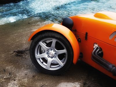 Orange Sports Car Detail — 100-piece jigsaw puzzle
