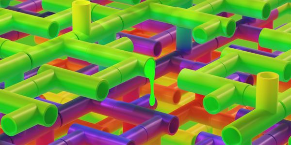 Vibrant Pipe Maze — 200-piece jigsaw puzzle