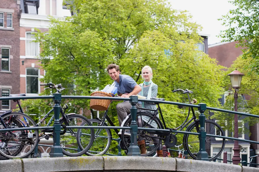 Cycling Through Amsterdam — 64-piece jigsaw puzzle