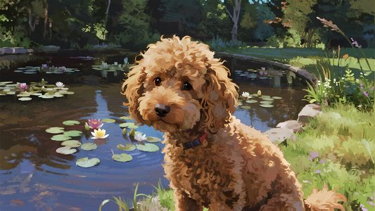 Poodle by the Pond — 150-piece jigsaw puzzle