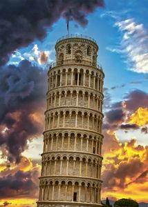Sunset Over Pisa Tower — 200-piece jigsaw puzzle