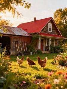 Sunlit Farmhouse Harmony — 150-piece jigsaw puzzle