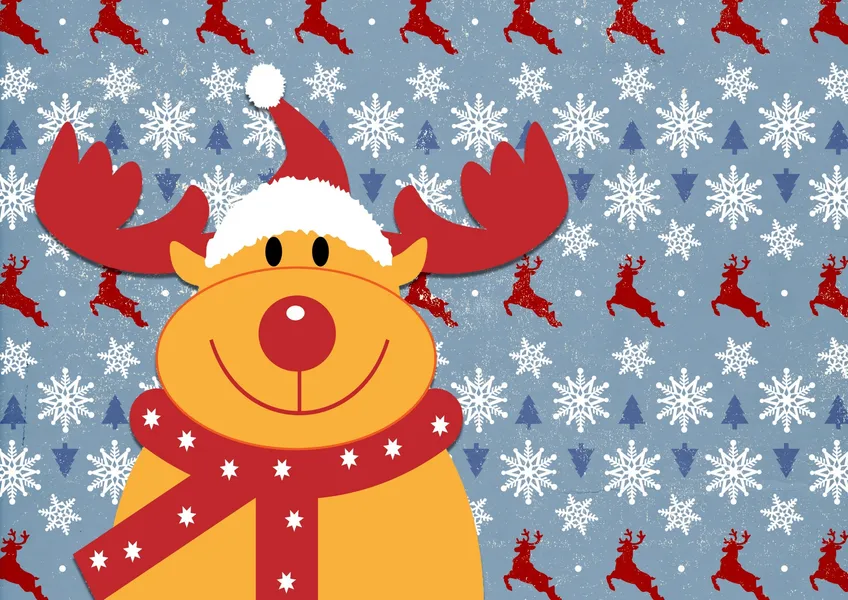 Vrolijk kerst rendier — 200-stukjes legpuzzel