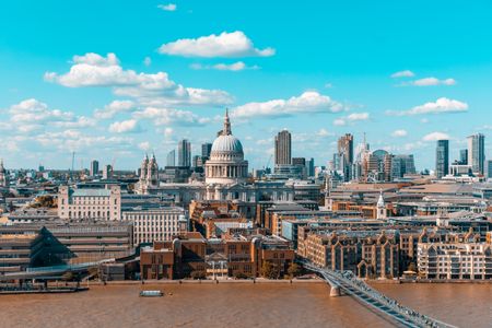 Skyline Over River — 150-piece jigsaw puzzle