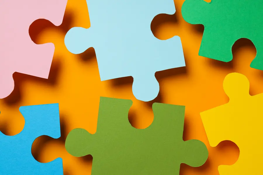 Colorful Puzzle Pieces — 300-piece jigsaw puzzle