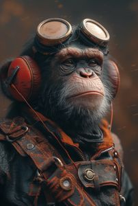 Steampunk Chimpanzee — 500-piece jigsaw puzzle