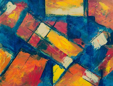 Vibrant Geometric Fusion — 200-piece jigsaw puzzle