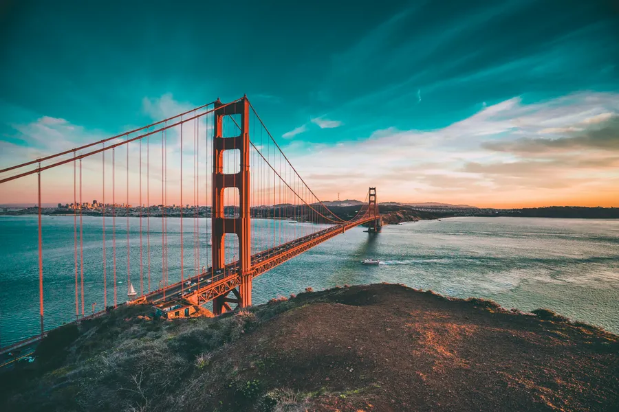 Zonsondergang bij de Golden Gate — 200-stukjes legpuzzel