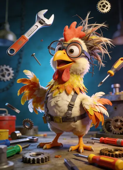Inventive Chicken Engineer — 500-piece jigsaw puzzle