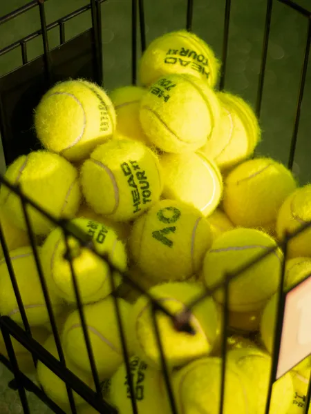 Cesta de pelotas de tenis — rompecabezas de 200 piezas
