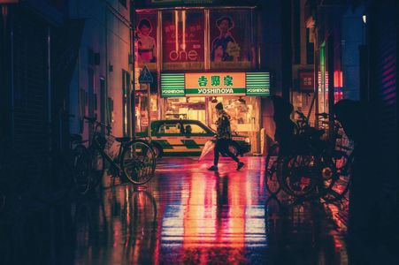 Neon Night Stroll — 300-piece jigsaw puzzle