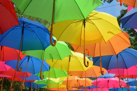 Colorful Umbrella Canopy — 100-piece jigsaw puzzle
