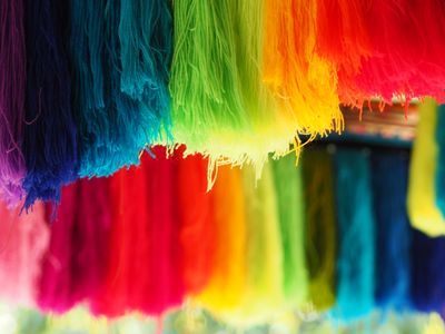 Vibrant Yarn Display — 64-piece jigsaw puzzle