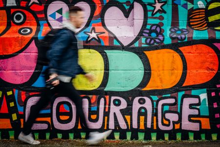 Vibrant Street Courage — 100-piece jigsaw puzzle