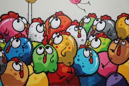 Colorful Chicken Chaos — 300-piece jigsaw puzzle