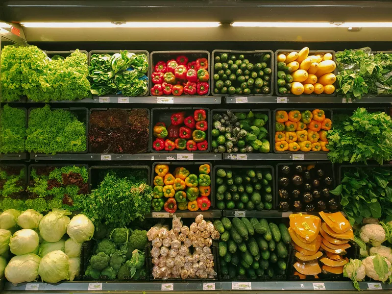 Vibrant Vegetable Display — 150-piece jigsaw puzzle
