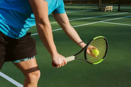 Tennis Court Action — 64-piece jigsaw puzzle