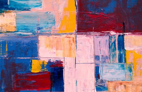 Tapisserie abstraite colorée — puzzle de 64 pièces