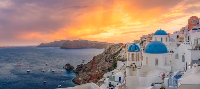 Santorini Sunset Bliss — 150-piece jigsaw puzzle