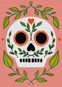 Floral Sugar Skull — 200-piece jigsaw puzzle