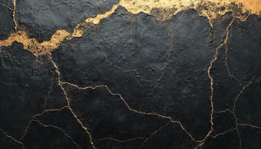 Golden Cracked Texture — 200-piece jigsaw puzzle
