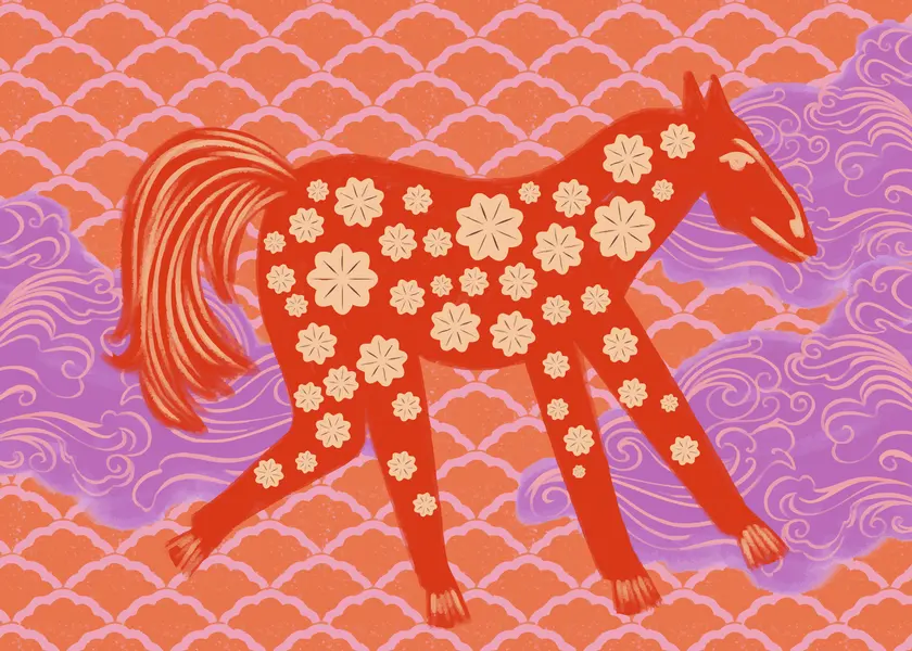 Floral Fantasy Horse — 300-piece jigsaw puzzle