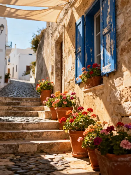 Mediterranean Street Serenity — 200-piece jigsaw puzzle