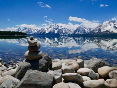 Riflessi nel lago di montagna — puzzle da 100 pezzi