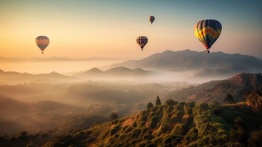Hot Air Balloons at Dawn — 150-piece jigsaw puzzle