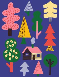 Whimsical Forest Scene — 200-piece jigsaw puzzle