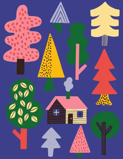 Whimsical Forest Scene — 200-piece jigsaw puzzle